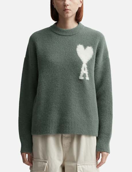 Ami Off-White Ami de Coeur Crew Neck Sweater