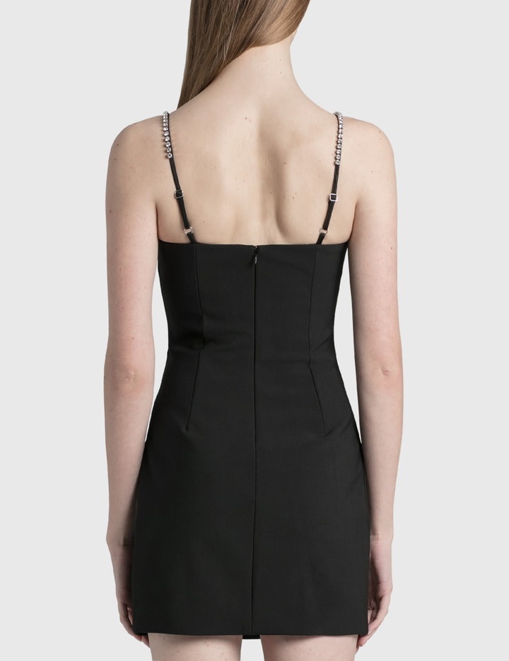 area crystal bow open back dress AREA Crystal Bow V-Neck T-Shirt Dress