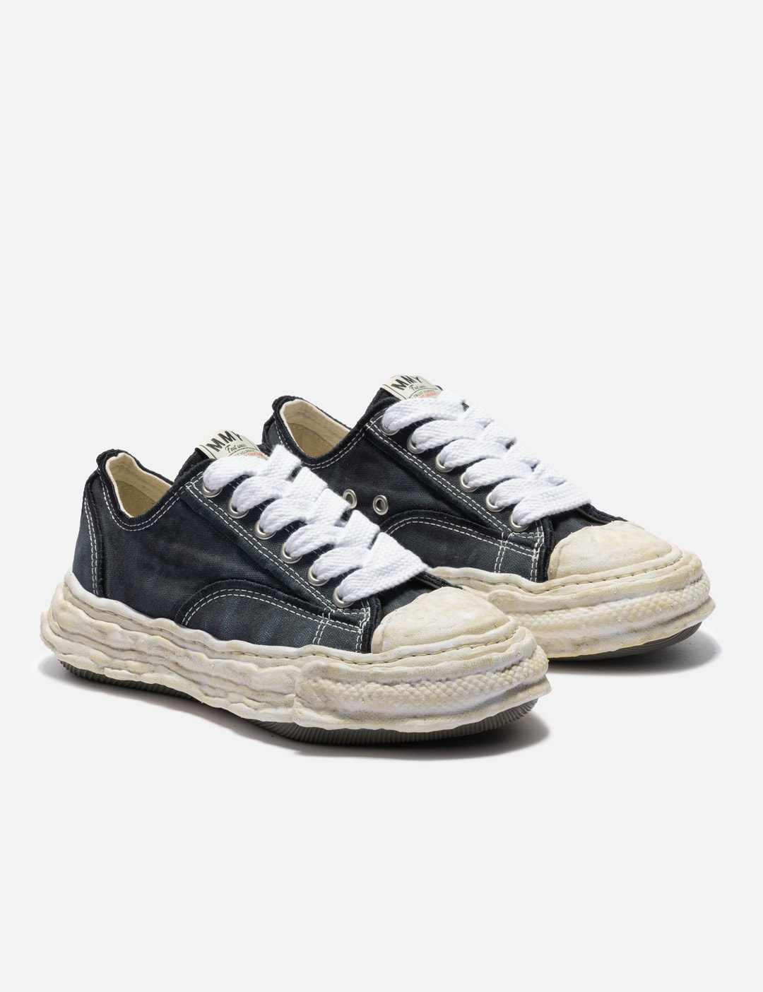 "PETERSON23" Original Sole Vintage Effect Embroidered Canvas Low-Top Sneaker view 12