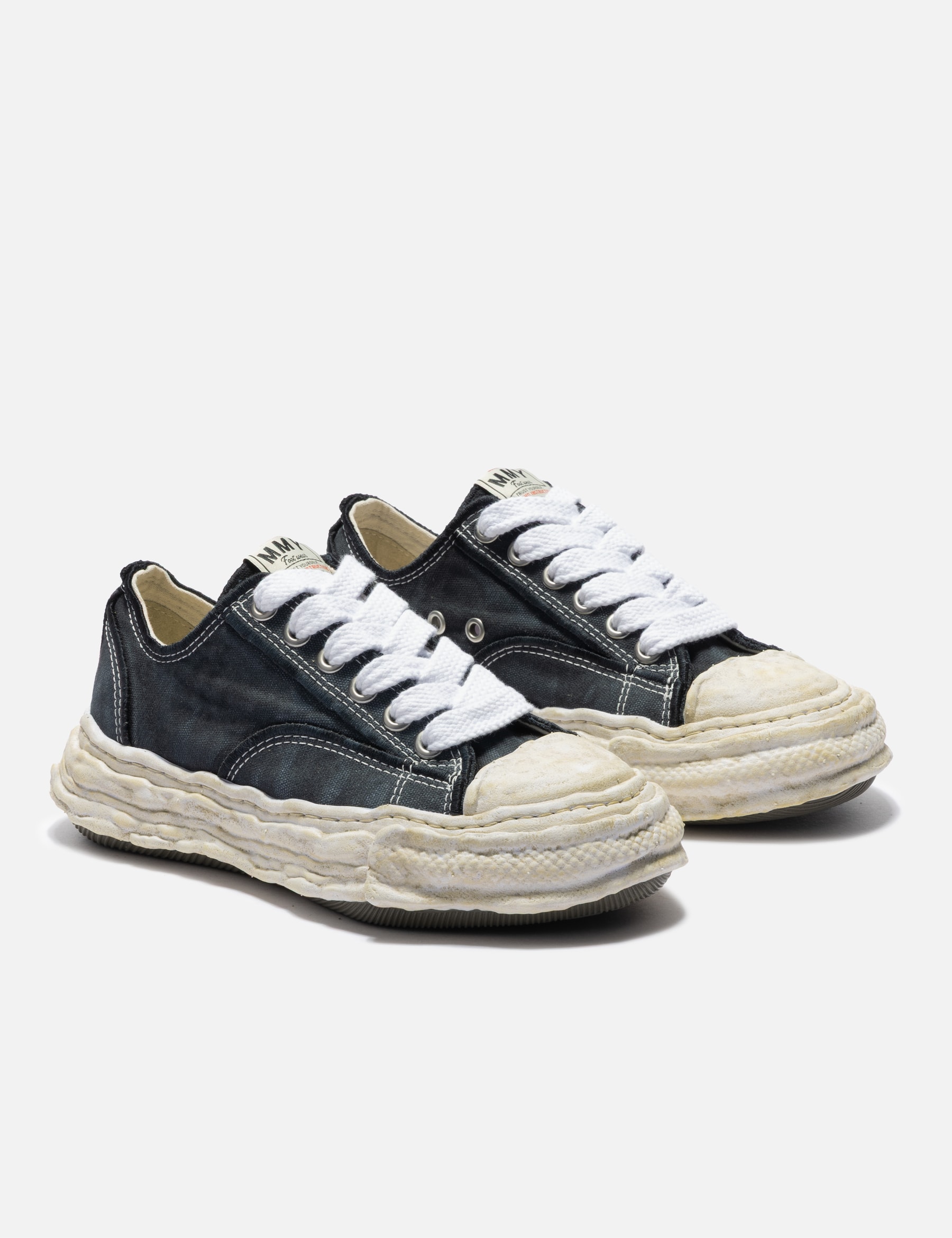 "PETERSON23" Original Sole Vintage Effect Embroidered Canvas Low-Top Sneaker view 16