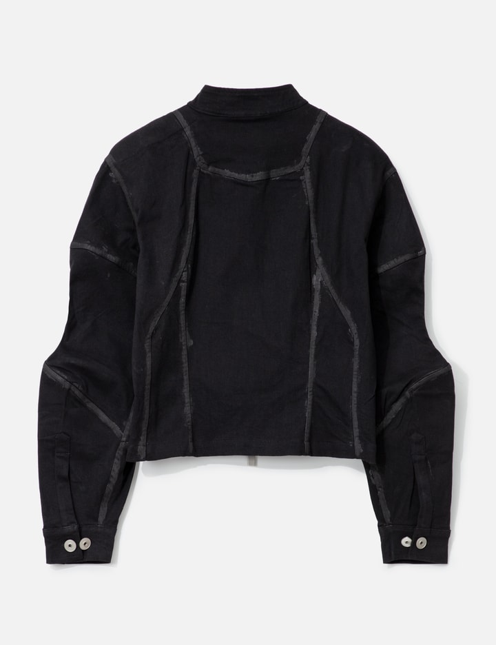 Padded Zipped Denim Jacket Placeholder Image