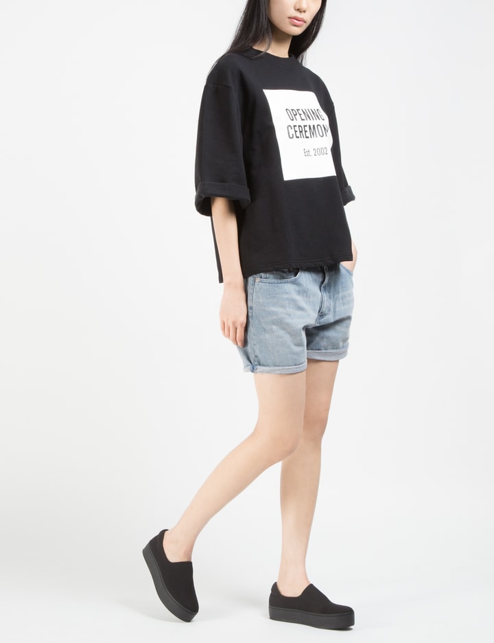 Black Opening Ceremony Logo Cut Off Sweat T-shirt  Placeholder Image