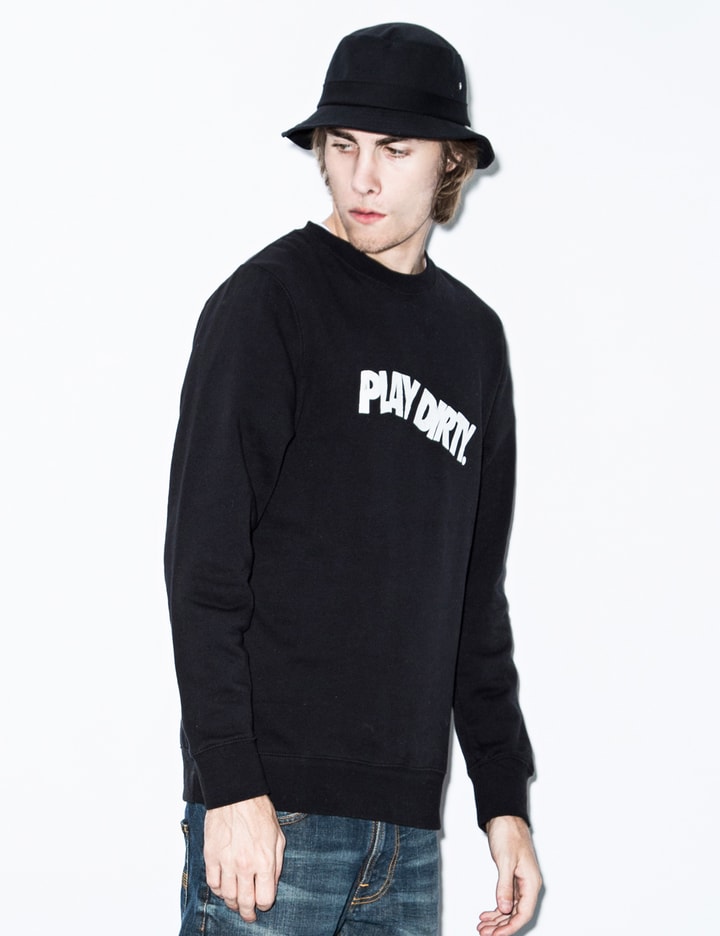 Black Play Dirty Wavy Crewneck Sweater Placeholder Image