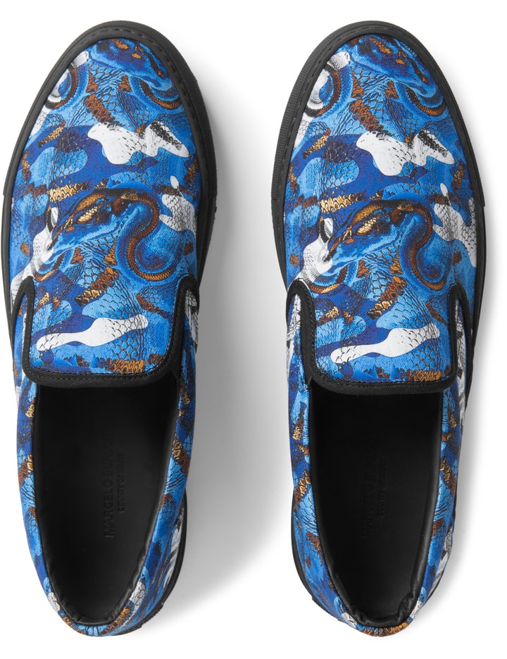 Black Allover Snake Blue Slip-On Placeholder Image