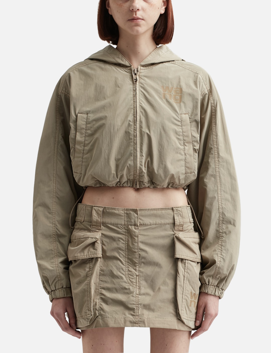 HOODED CROPPED ZIP JACKET view 6