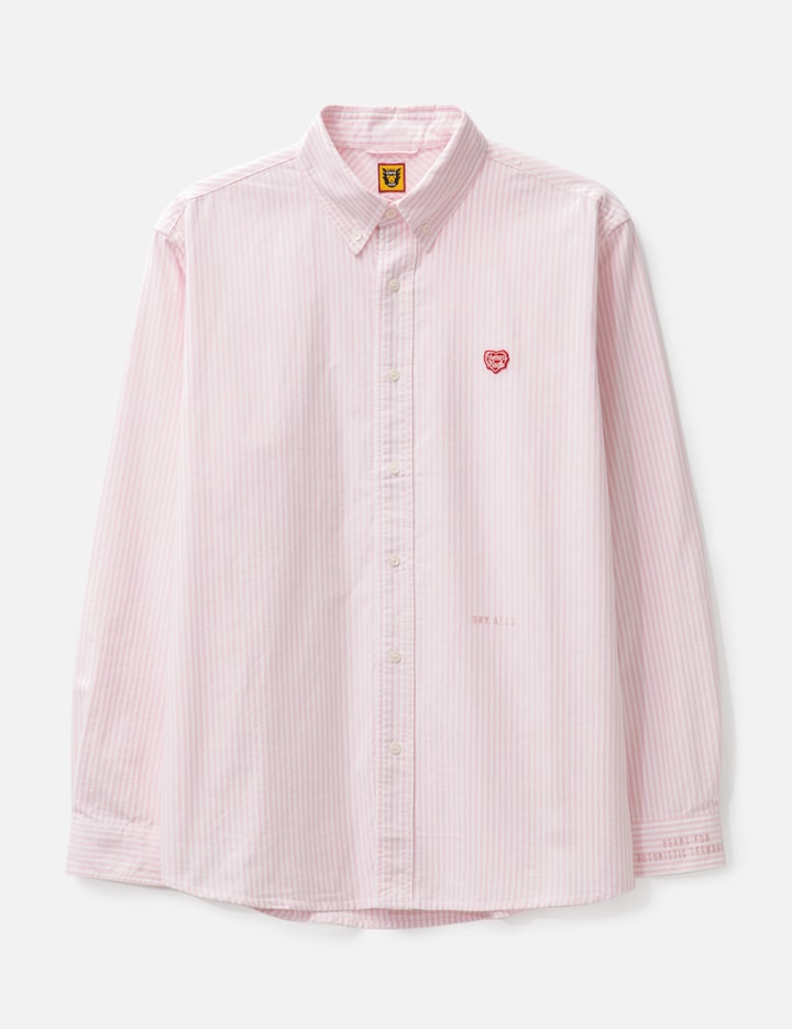 Human Made Stripe B.d Long Sleeve Shirt In Pink