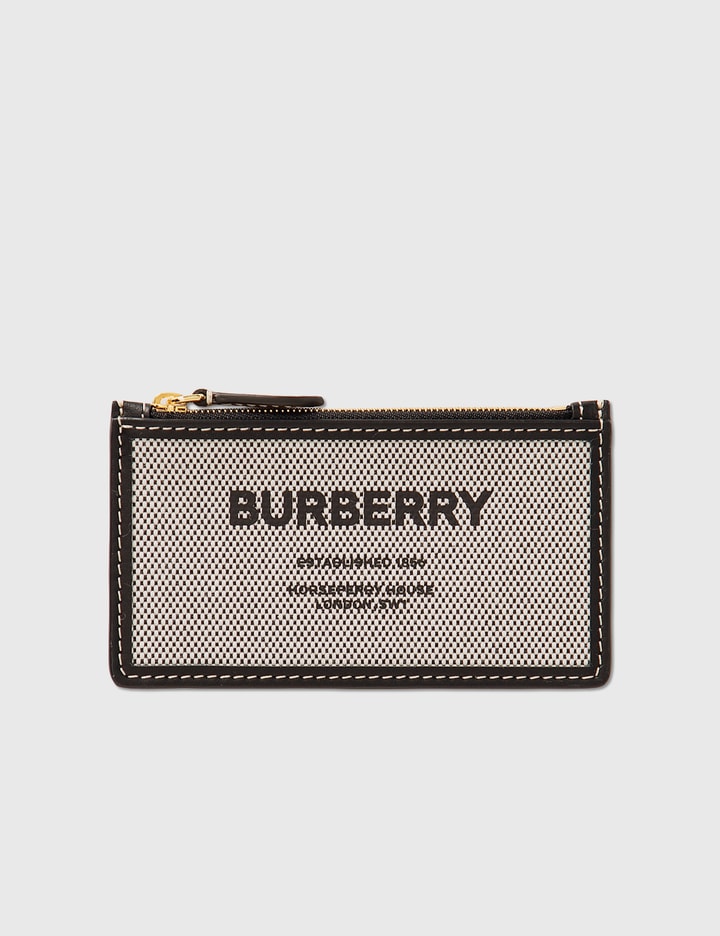 Horseferry Print Canvas and Leather Zip Card Case Placeholder Image