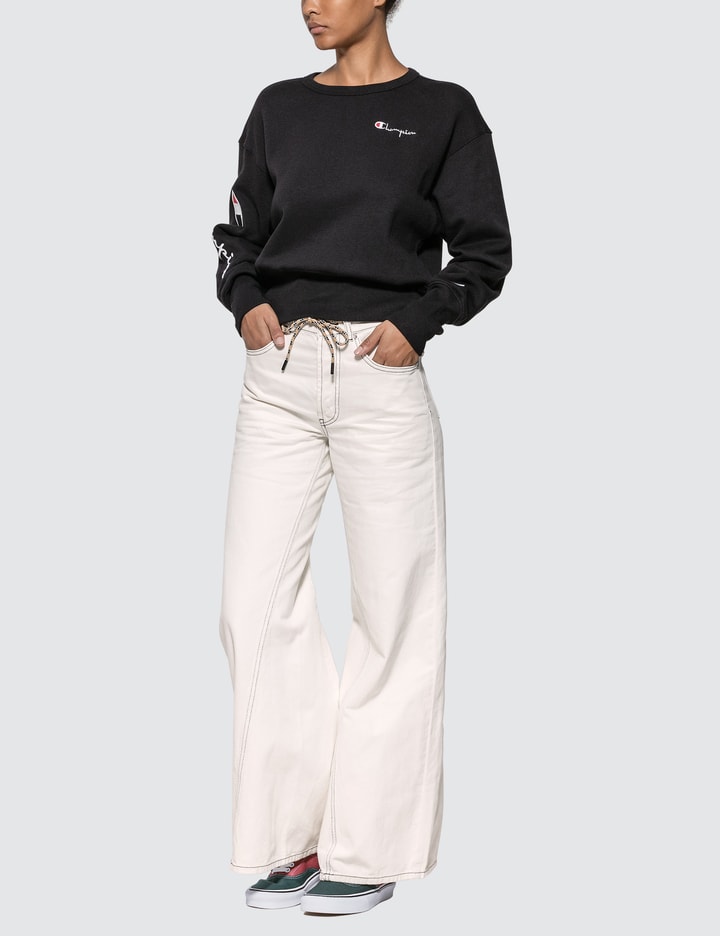 Big Sleeve Script Cropped Sweatshirt Placeholder Image