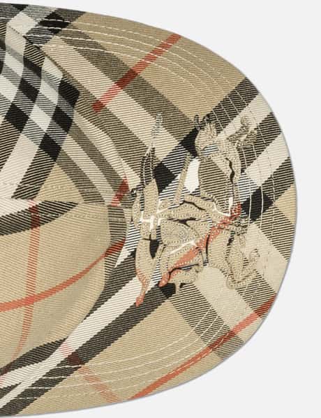 Burberry - Check Cotton Blend Baseball Cap | HBX display picture 3