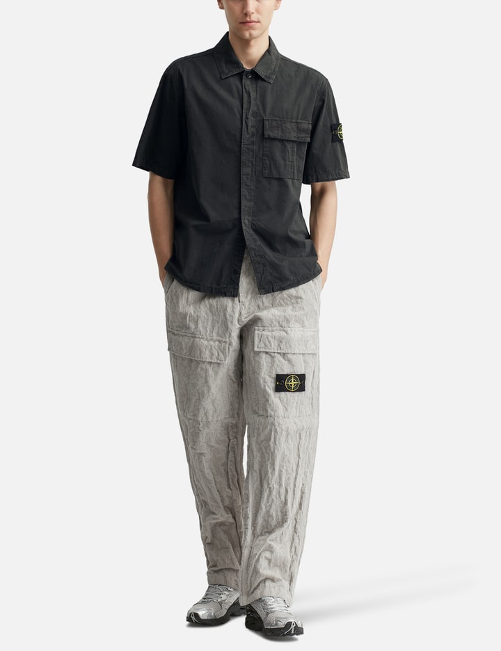 ストーンアイランド Brushed Organic Cotton Canvas 'Old' Effect Shirt