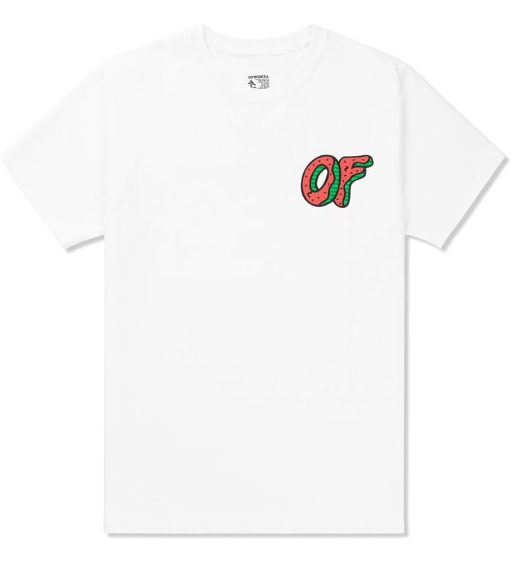 Odd Future - White OF Watermelon Donut T-Shirt | HBX Odd Future - White OF Watermelon Donut T-Shirt | HBX