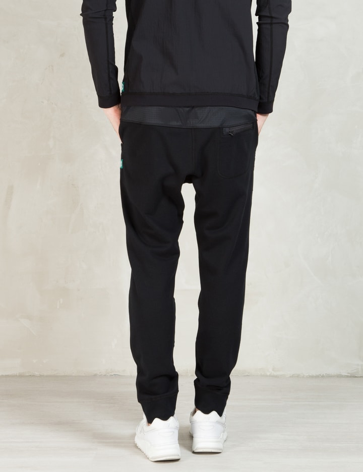 Black Ripstop Stretch Nylon/midweight Terry Pants Placeholder Image