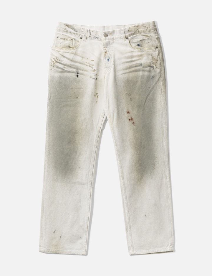 HELMUT LANG VINTAGE DIRTY BROKEN DENIM JEANS