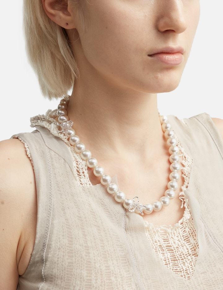 Mother Of Pearl Bow Necklace