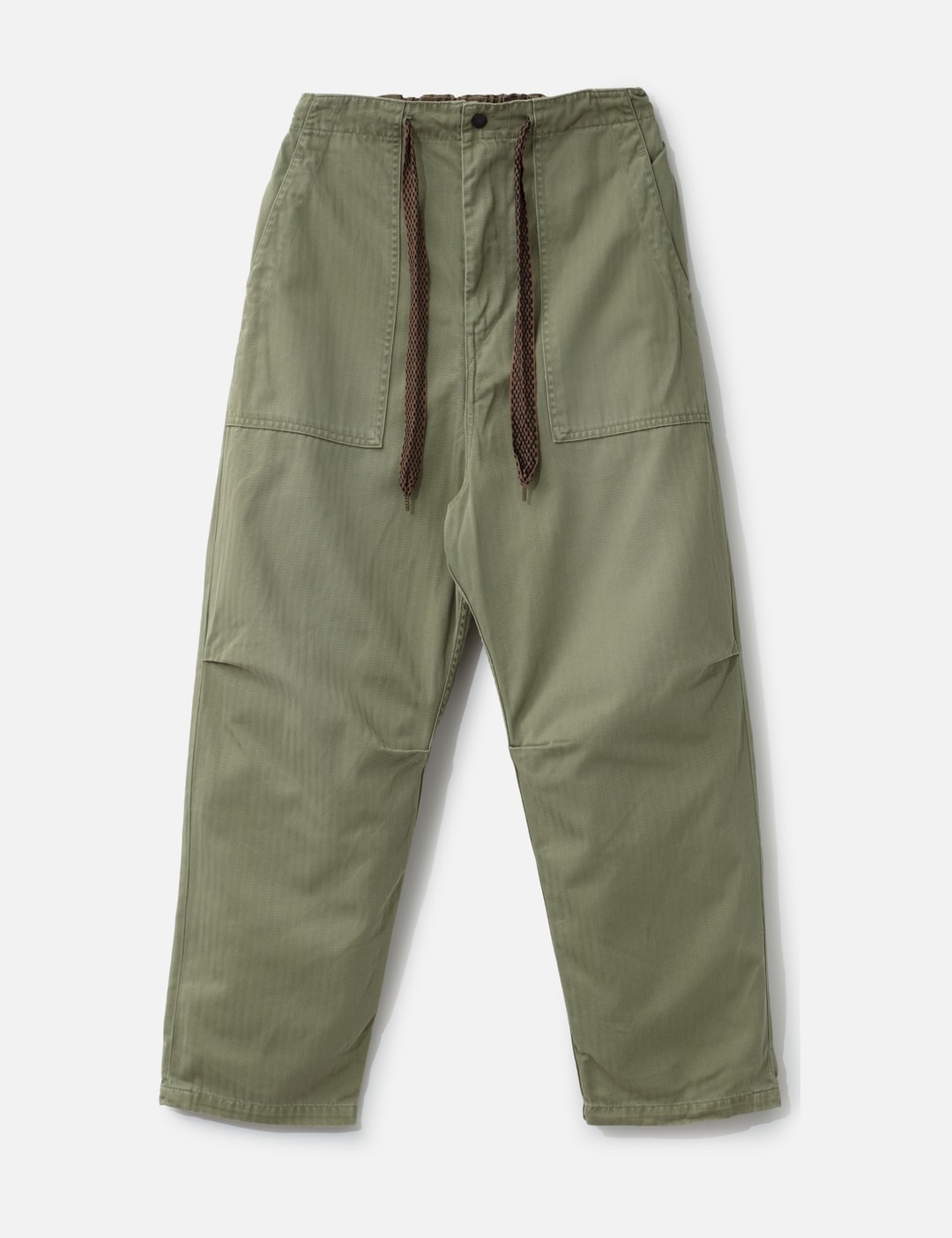 Olive Herringbone Easy Baker Pants view 4