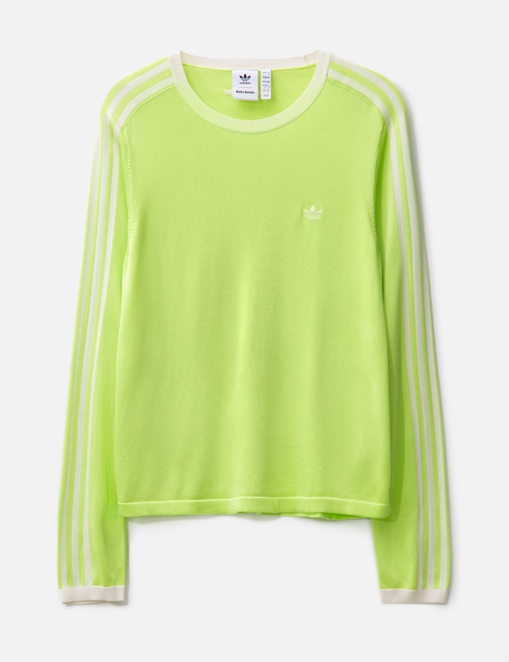 Adidas Originals Wales Bonner Knit Long Sleeve Tee In Green