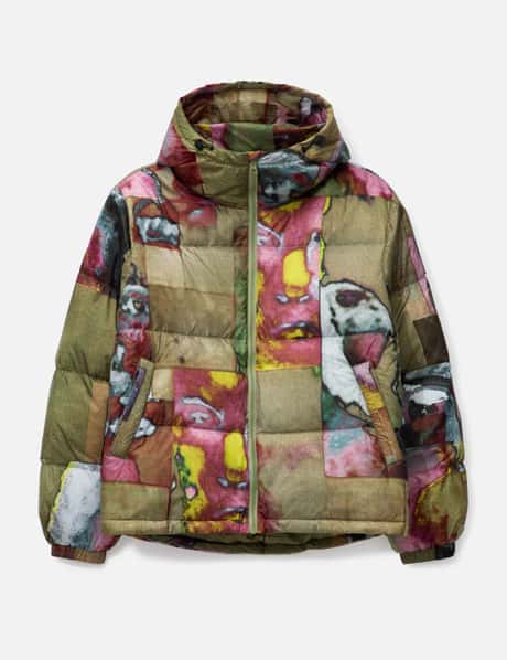 KidSuper Printed Faces Collage Puffer Jacket