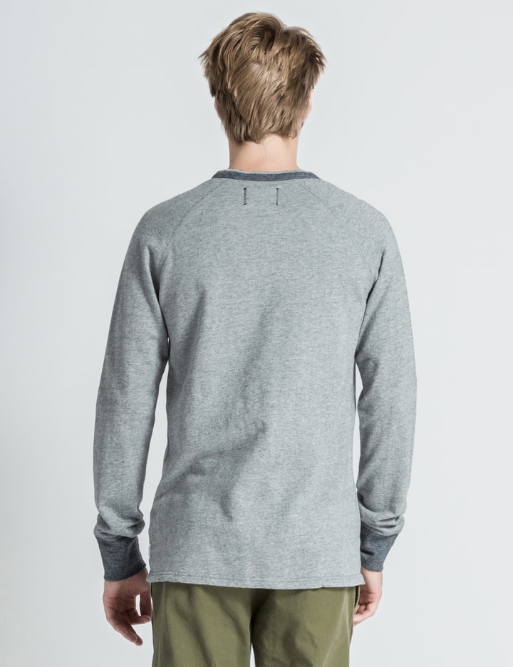 Heather Grey/Navy RC-2704-1 LS Henley Sweater Placeholder Image
