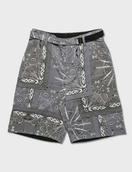 Sacai - Dr.Woo Bandana Print Shorts | HBX