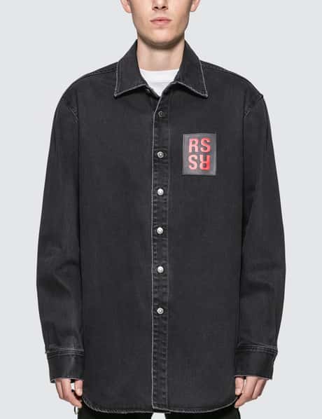 Raf Simons Logo Denim Shirt HBX