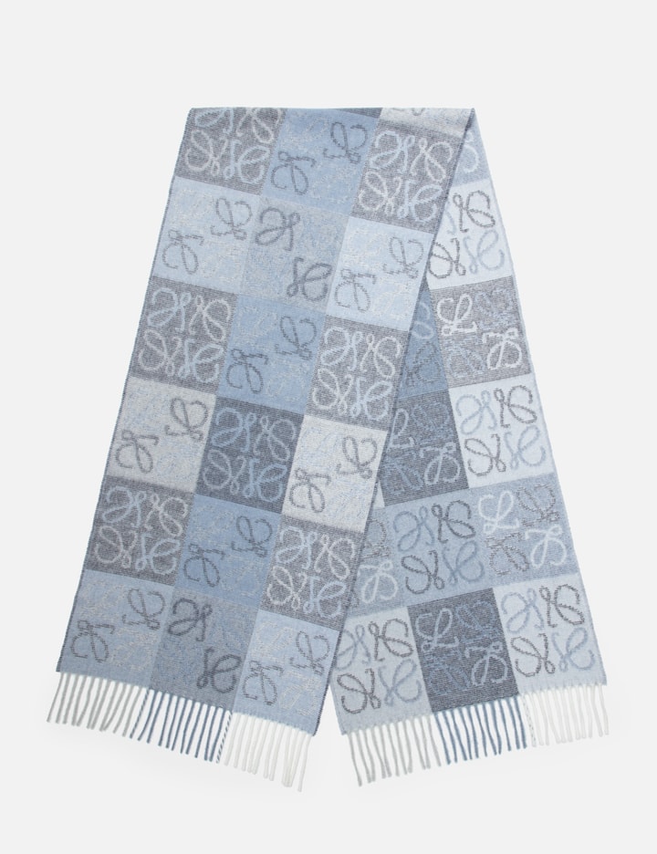 Loewe Checkerboard Scarf In Multicolor