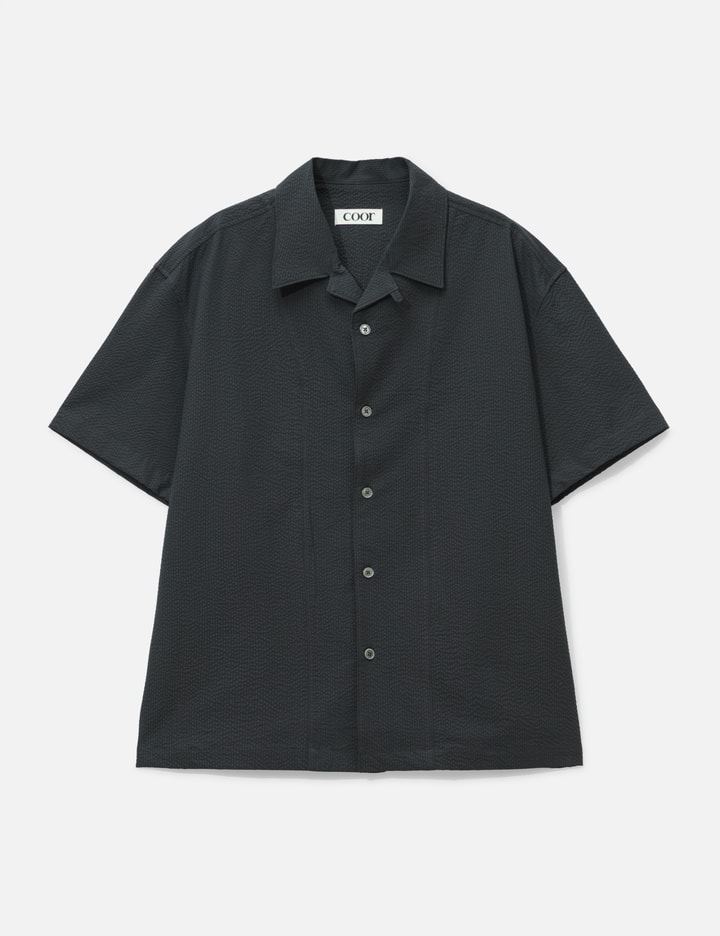 COOR Panel Line Camp Collar Half Shirt