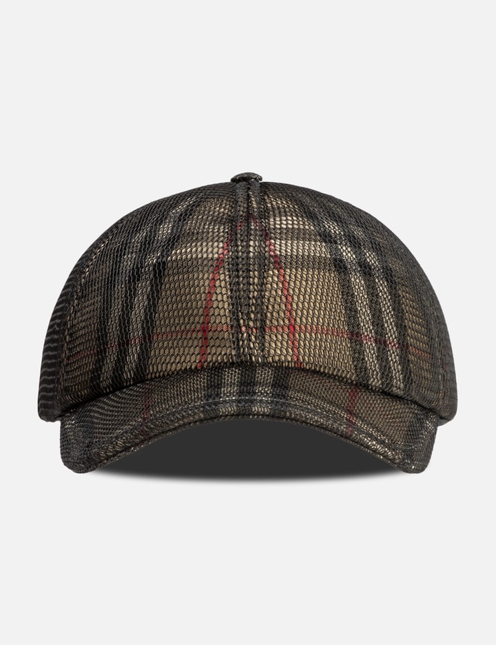 Cap - by Hypebeast Lifestyle Baseball Burberry Check and Overlay Mesh - Fashion Globally HBX Curated |