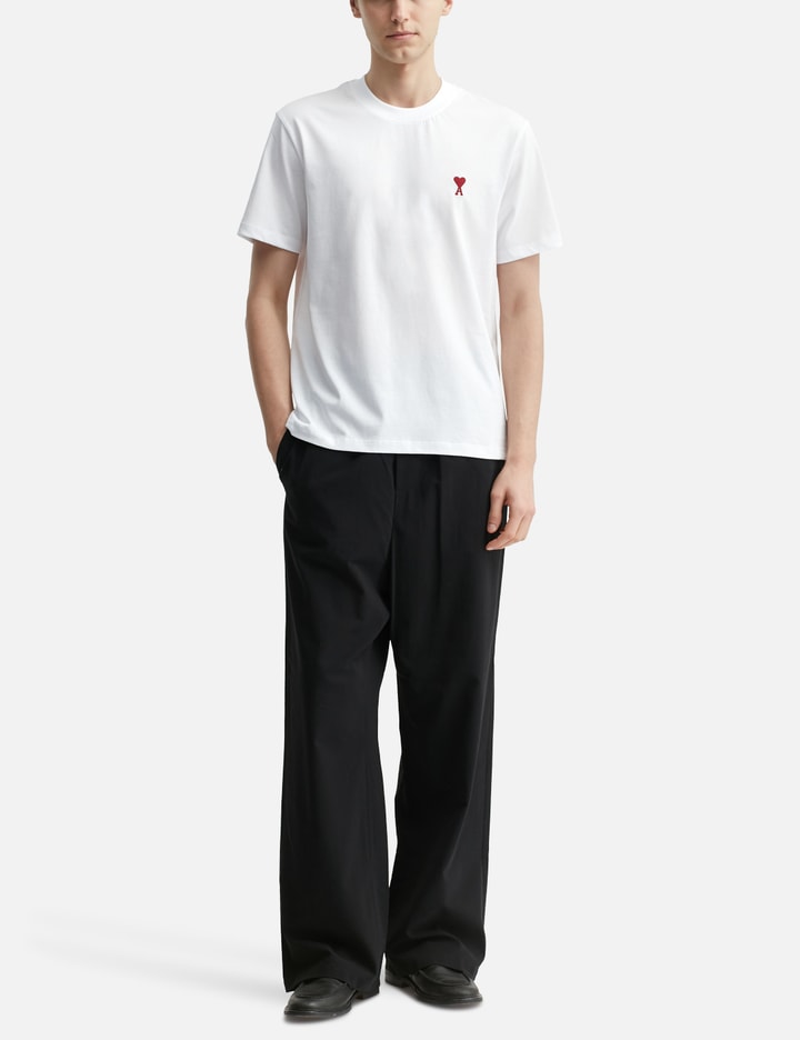 Ami Alexandre Mattiussi Logo-embroidered Organic Cotton-jersey T-shirt In White