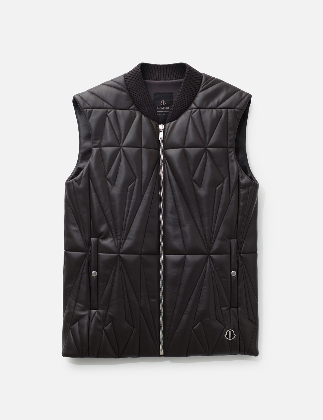 Moncler + Rick Owens Geocamo Flight Nappa Leather Gilet view 7