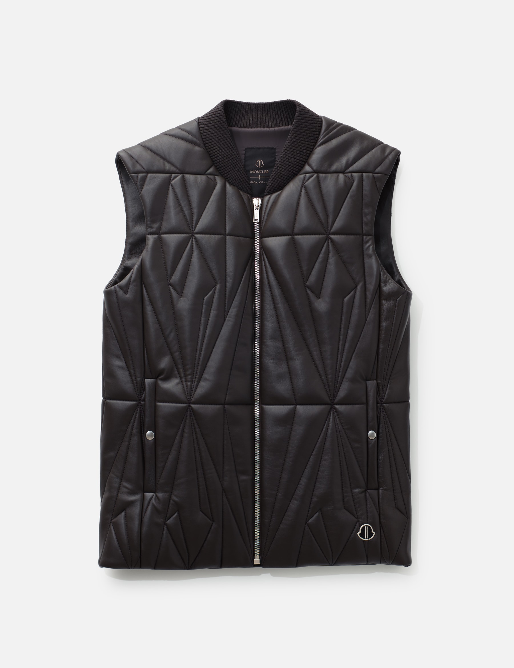 Moncler + Rick Owens Geocamo Flight Nappa Leather Gilet view 16
