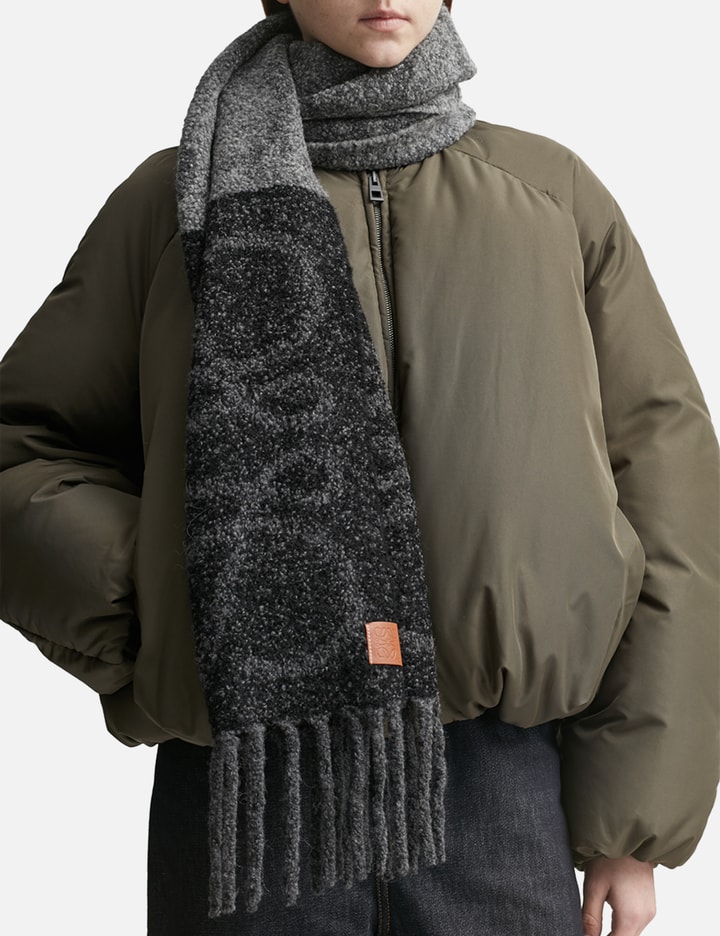 Loewe Anagram Scarf In Grey