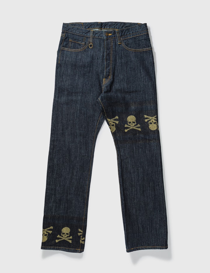 Mastermind Japan Unwashed Gold Skull Jeans Placeholder Image
