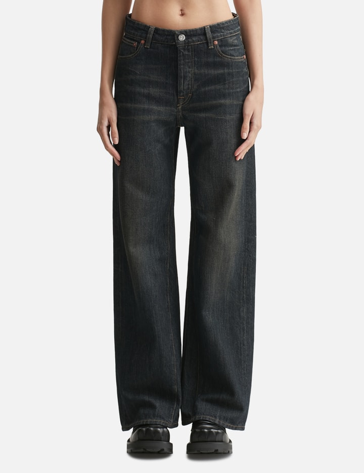 Our Legacy Navy Treble Cut Jeans In Multi