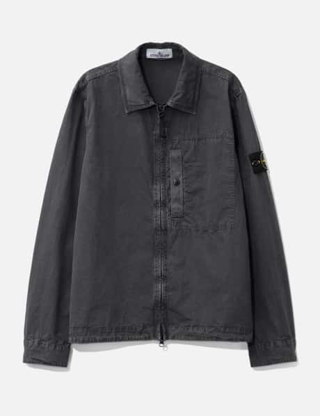 Stone Island Old Effect Cotton Overshirt