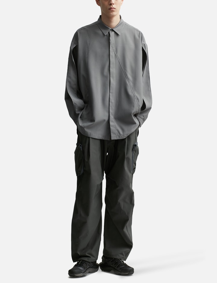 Goopimade “ma-z3” Mode Architekt Embroidered Shirt In Grey
