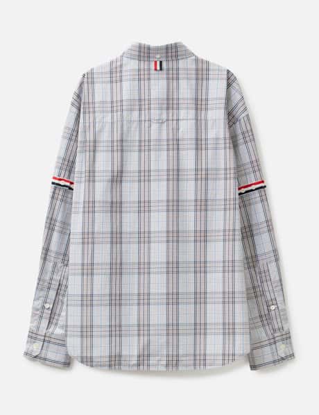 Plaid Check Poplin Armband Oversized Shirt view 8