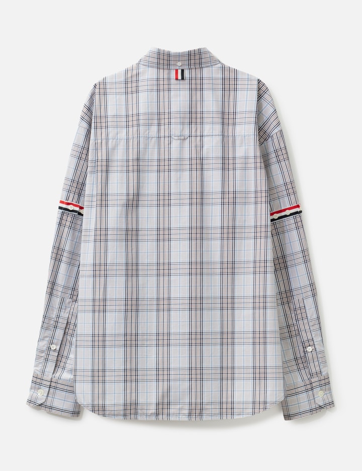 톰브라운 Plaid Check Poplin Armband Oversized Shirt