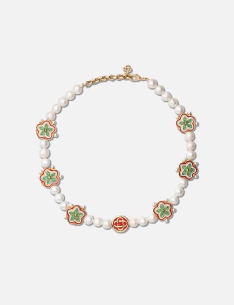 Casablanca Gradient Flower Short Necklace