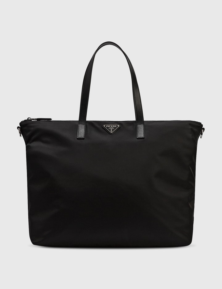 Nylon and Saffiano Leather Tote Placeholder Image