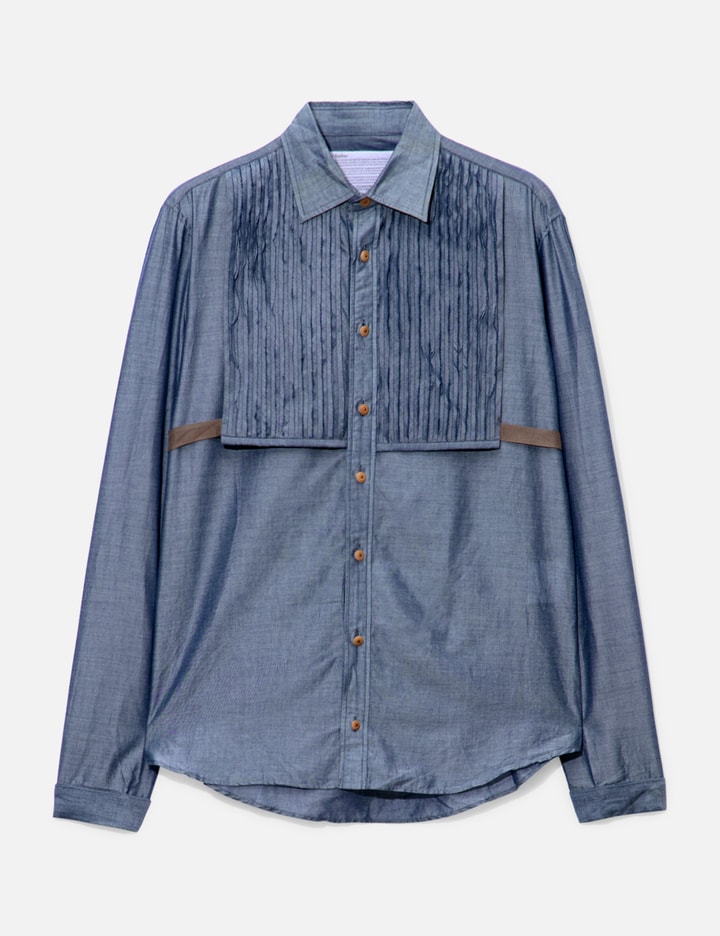 Kolor Pleated Shirt In Blue