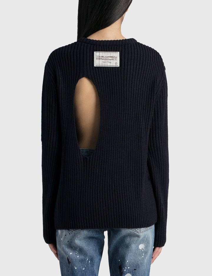 ASYMMETRIC CUT OUT KNIT PULLOVER Placeholder Image