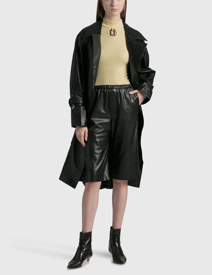 Faux Leather Trench Coat Placeholder Image