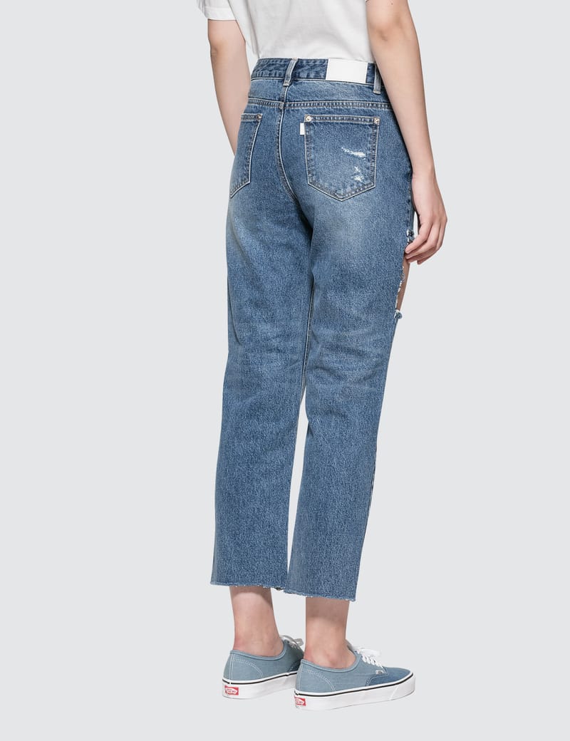 SJYP - Side Cut Off Jeans | HBX 