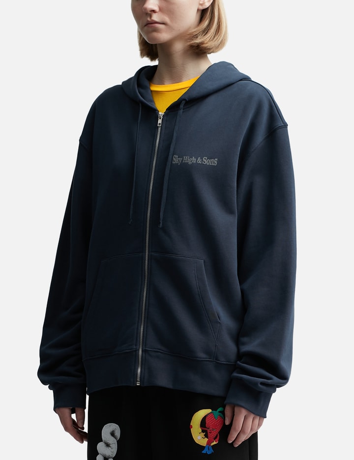 Sky High Farm Workwear Sky High And Sons Zip-up Hoodie In Blue