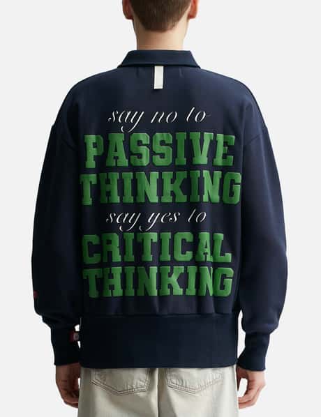 Critical Thinking Collared Crew Polo Shirt view 12