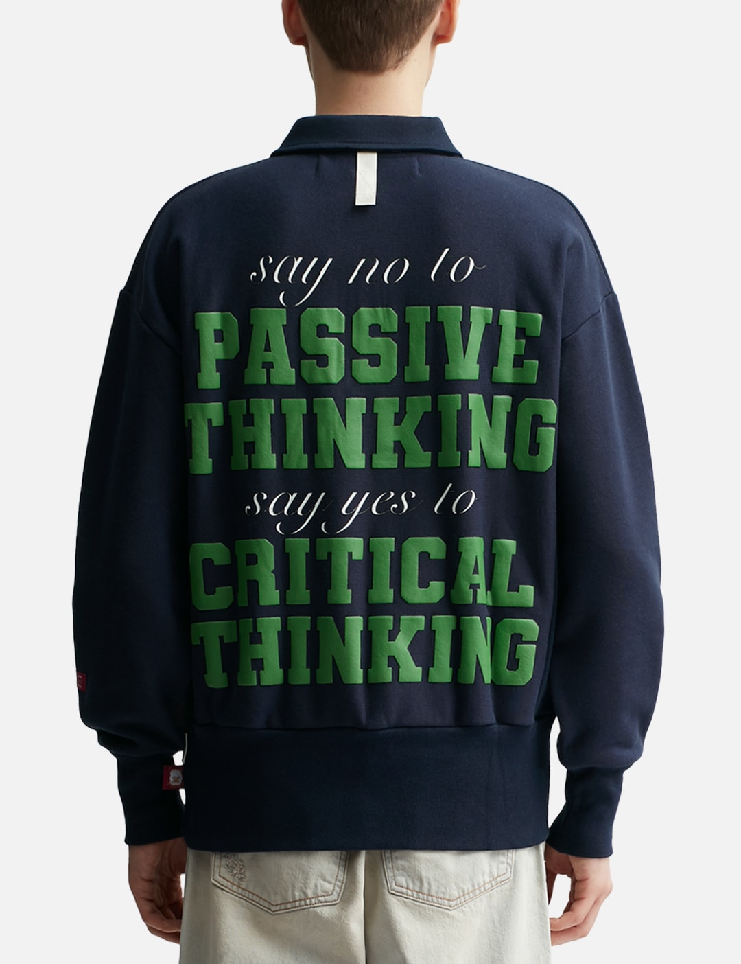 Critical Thinking Collared Crew Polo Shirt view 19