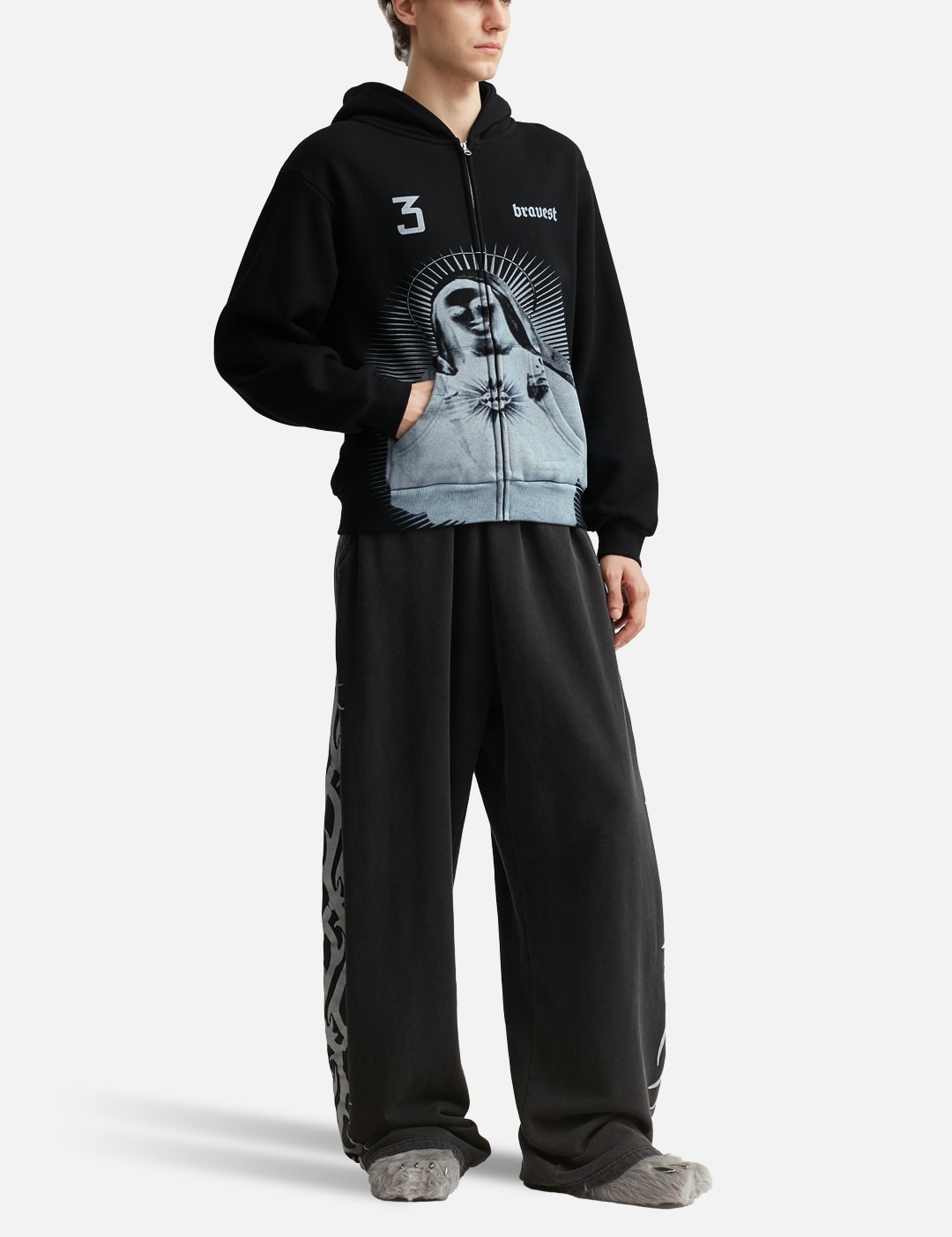 Black Mary Zip Up Hoodie view 16