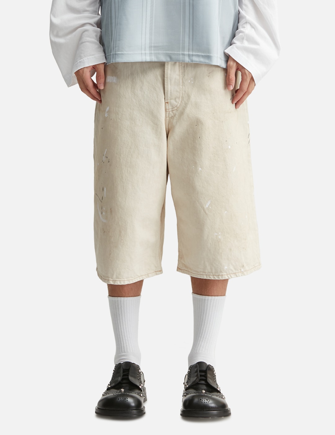 Distressed Denim Shorts view 11