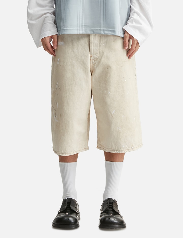 Distressed Denim Shorts view 3