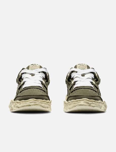 "PARKER" Original Sole Vintage Effect Embroidered Canvas Low-Top Sneaker view 7